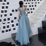 Niulatu tulle long prom dress, evening dress HZ0113
