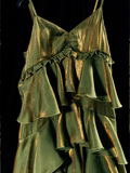 Niulatu Retro A line Spaghetti Straps Green Long Prom Dress Birthday Dresses SD497