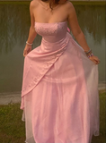 Niulatu Strapless Beaded Prom Dress Evening Dress HZ1007