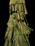 Niulatu Retro A line Spaghetti Straps Green Long Prom Dress Birthday Dresses SD497