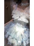 Niulatu Ball Gown Straps Neckline Short Tulle Birthday Dresses Birthday Outfits SD555