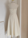 Niulatu A line Spaghetti Straps Ivory Dinner Party Dresses Birthday Outfits SD392