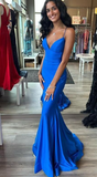 Niulatu Blue Mermaid Long Prom Dress Elegant Evening Dress HZ1007