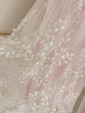 Niulatu A line High Neckline Pink Tulle Dinner Party Dresses Birthday Outfits SD393