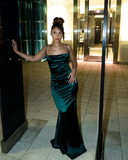 Niulatu Green Sheath/Column Evening Dress Green Evening Gown HZ1007