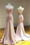 Niulatu sweetheart satin long mermaid long prom dress pink evening dress HZ1007
