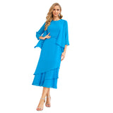Niulatu Chiffon Spring Mother of The Bride Dresses A-Line Plus Size for Women Formal Prom HZ1007
