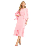 Niulatu Chiffon Spring Mother of The Bride Dresses A-Line Plus Size for Women Formal Prom HZ1007