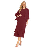 Niulatu Chiffon Spring Mother of The Bride Dresses A-Line Plus Size for Women Formal Prom HZ1007