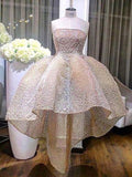 Niulatu Hi Low Homecoming Dresses with Pearls HZ1110