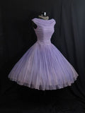 Niulatu 1950s Tulle Dress Short Lilac Homecoming Dress HZ1110