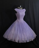 Niulatu 1950s Tulle Dress Short Lilac Homecoming Dress HZ1110