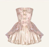 Niulatu A line Strapless Lace 8th Grade Homecoming Dresses Hoco Dress HZ1110