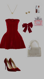 Niulatu A line Strapless Velvet Red Homecoming Dress 18th Birthday Outfits HZ1110