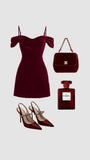 Niulatu Sheath Spaghetti Straps Velvet Burgundy Homecoming Dress 18th Birthday Outfits HZ1110