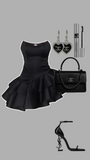 Niulatu Sheath Strapless Black Satin Homecoming Dress 21st Birthday Outfit HZ1110