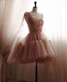 Niulatu Ball Gown Straps Pink Tulle Homecoming Dress 18th Birthday Outfits HZ1110