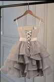 Niulatu tulle short prom dress homecoming dress birthday outfit HZ1110