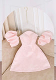 Niulatu A-Line Short Pink Homecoming Dress Birthday Outfit HZ1110