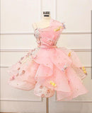 Niulatu Ball Gown Straplesss Short Pink Homecoming Dress Birthday Outfit HZ1110