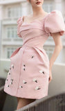 Niulatu A Line Sweetheart Short Pink Homecoming Dress Birthday Outfit HZ1110