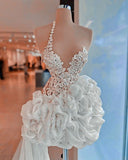 Niulatu Sheath One Shoulder White Tulle Homecoming Dress 18th Birthday Outfits HZ1110