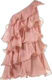 Niulatu A line One Shoulder Pink Chiffon Homecoming Dress 18th Birthday Outfits HZ1110