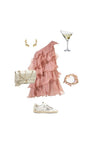 Niulatu A line One Shoulder Pink Chiffon Homecoming Dress 18th Birthday Outfits HZ1110