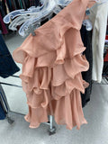 Niulatu A line One Shoulder Pink Chiffon Homecoming Dress 18th Birthday Outfits HZ1110