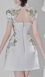 Niulatu A line High Neckline Lace White Homecoming Dress 18th Birthday Outfits HZ1110