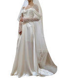 Niulatu Mermaid Long Sleeves Lace White Off The Shoulder Wedding Dress HZ1110