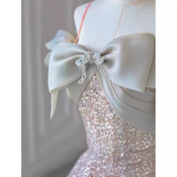 Niulatu A line Straps Sequin Long Evening Dress Prom Dress HZ1110