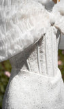 Niulatu Short Cocktail Dress With Bow White Homecoming Dress HZ1110