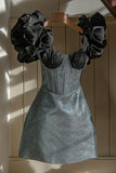 Niulatu A line Homecoming Dress With Tiered Ruffle Bodice Birthday Outfits HZ1110