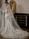 Niulatu Mermaid Off The Shoulder Lace Long Sleeves White Wedding Dresses HZ1110