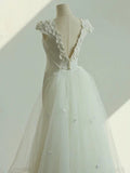 Niulatu Mermaid Square Neckline Lace White Wedding Dresses With Lace HZ1110