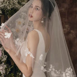 Niulatu Sheath Straps Satin Long White Slit Wedding Dresses HZ1110