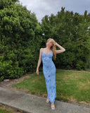 Niulatu Mermaid Spaghatti Straps Light Blue Prom Dress Long Evening Dresses HZ1110