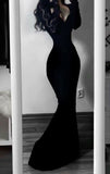 Niulatu Mermaid Sweetheart Black Long Prom Dress Sexy Evening Dresses HZ1110
