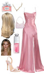Niulatu A-Line Spaghetti Straps Slit Pink Long Prom Dresses HZ1110