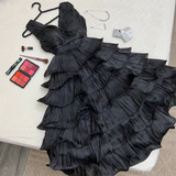 Niulatu Ball Gown Straps Hot Pink knee Length Ruffles Homecoming Dresses HZ1110