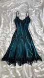 Niulatu Sheath Spaghetti Straps Chiffon Navy Blue Prom Dresses Evening Dress With Beads HZ1110