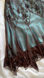 Niulatu Mermaid Spaghetti Straps Floor Length Beads Evening Dress Prom Dresses SD1602
