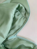 Niulatu A line Spaghetti Straps Mint Green Tulle Homecoming Dresses Simple Prom Dress With Cherry HZ1110