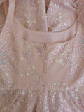 Niulatu A line Straps Pink Sequin Prom Dresses Sexy Evening Dress HZ1110