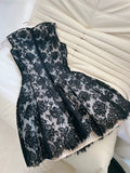 Niulatu A line Black Short Lace Homecoming Dresses Cocktail Dress HZ1110