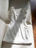 Niulatu Sheath Spaghetti Straps Short White Homecoming Dresses Cocktail Dress HZ1110