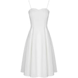 Niulatu A line Spaghetti Straps White Knee Length Homecoming Dress Birthday Dresses HZ1110