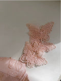 Niulatu A Line Straps Sleeveless Blush Pink Lace Prom Dress Evening Dresses HZ1110