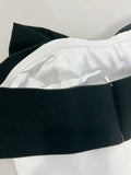 Niulatu Sheath Off The Shoulder Black Bowknot White Short Homecoming Dress Birthday Dresses HZ1110